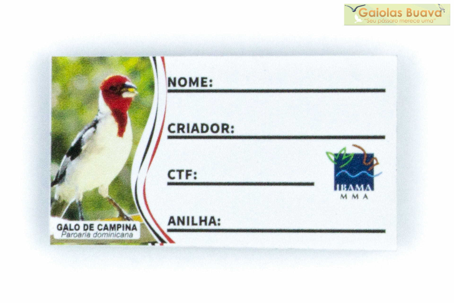 PORTA NOME PLACA ACRILICO - GALO DE CAMPINA