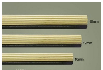 POLEIRO FRISADO COM LIXA DE  12 MM - BARRA DE 30 CM
