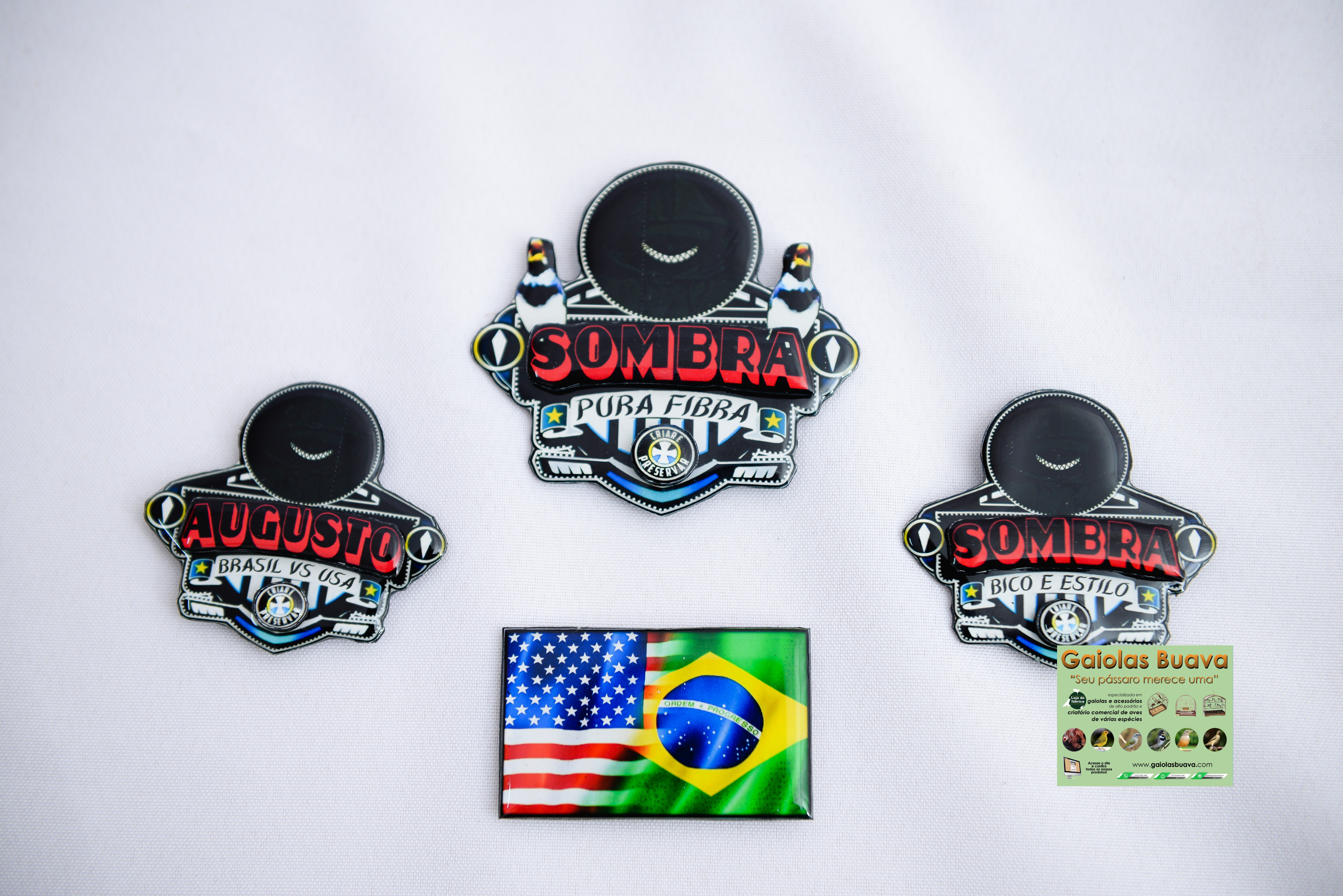Placa personalizada para pássaros coleiro fêmea e todas espécies