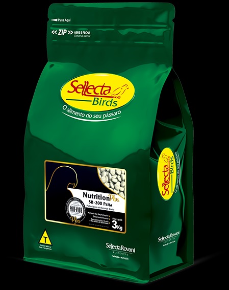 SELLECTA Nutrition Plus SR-200 PSITA - Grande Porte 3kg REPRODU��O-papagaio-papagaio do congo- arara- cacatua- grande alexandre