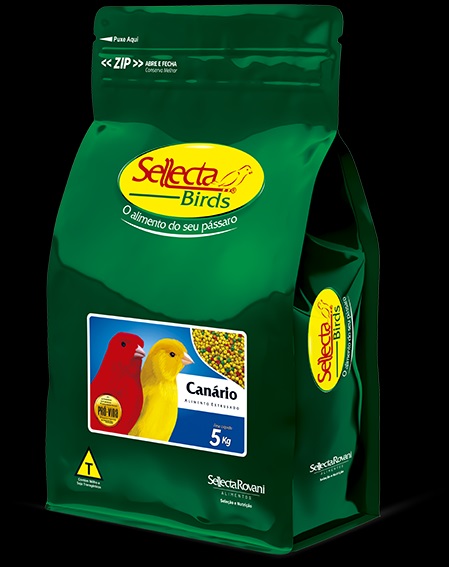 Sellecta Extrusados Premium Can�rio 5kg - Can�rio e outros p�ssaros adultos de mesmos h�bitos alimentares