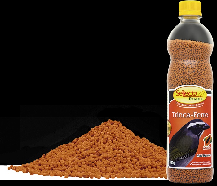 Sellecta Extrusados Premium Trinca-Ferro Mam�o 300g - Mini Extrusado- Trinca-ferro e outros p�ssaros adultos de mesmos h�bitos alimentares