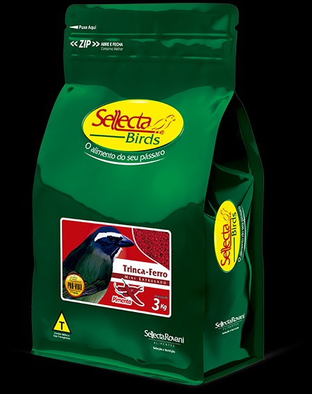 Sellecta Extrusados Premium Trinca-Ferro Pimenta 3Kg - Mini Extrusado -Trinca-ferro e outros p�ssaros adultos de mesmos h�bitos alimentare