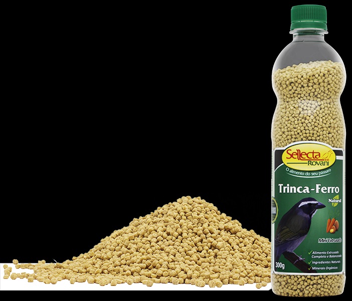 Sellecta Extrusados Premium Natural Trinca-Ferro Natural 300g - Mini Extrusado -Trinca-ferro e outros p�ssaros adultos de mesmos h�bitos alimentares