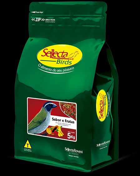 Sellecta Extrusados Especiais Sellecta Sabor e Frutas 5kg - Trinca-ferro, p�ssaro preto, sabi�, frade e outros p�ssaros adultos de mesmos h�bitos alimentares