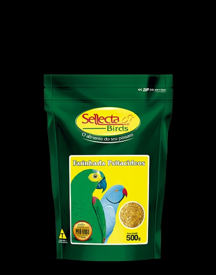 Sellecta Farinhadas Farinhada Psitac�deos 500 g -Ring neck, grande alexandre, arara, maritaca, calopsita, periquito, rosela, ararajuba, cacatua, papagaio do congo e demais aves de mesmos h�bitos alimentares