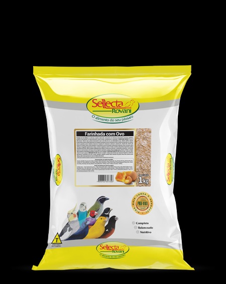 Sellecta Farinhadas Farinhada com Ovo 1kg -Can�rio, azul�o, frade, diamante de gould, trinca-ferro, p�ssaro preto, sanha�o, sabi� e outros p�ssaros adultos de mesmos h�bitos alimentares.