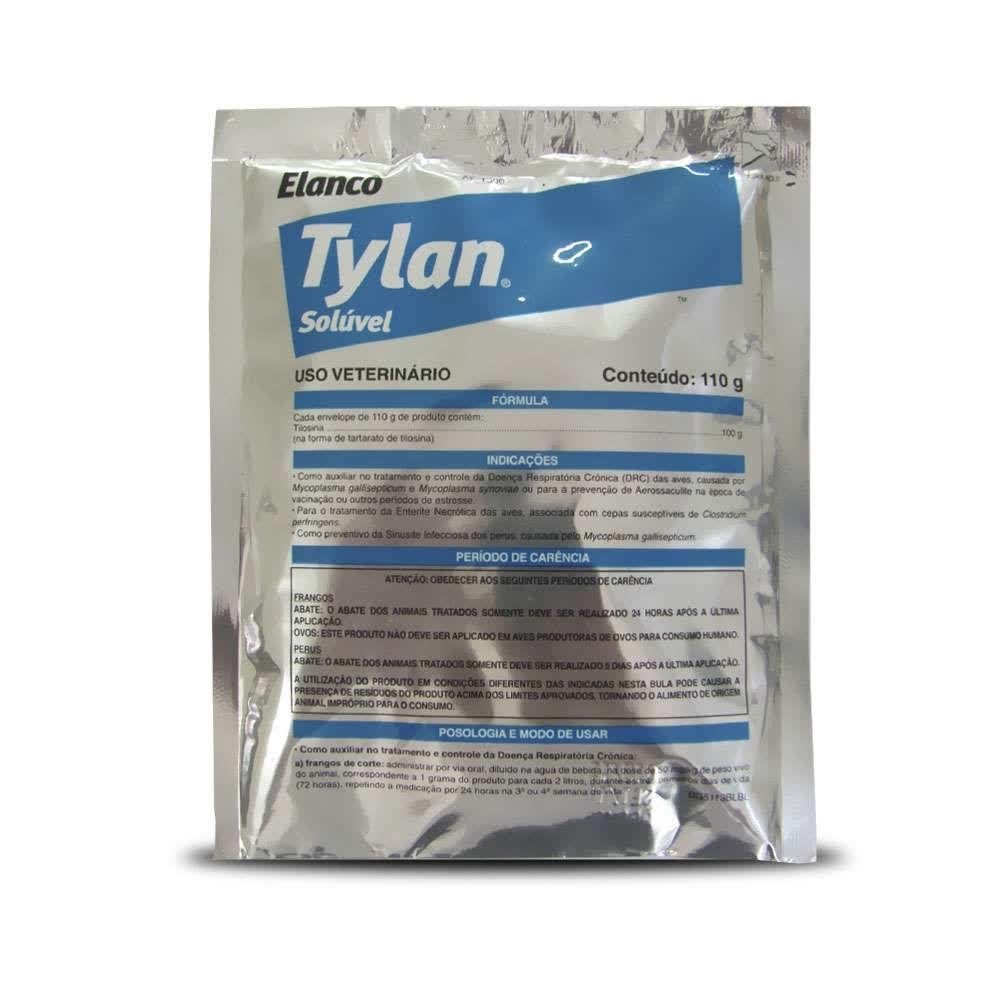 TYLAN P� SOL�VEL- 110g- Controle da Doen�a Respirat�ria Cr�nica (DRC), Enterite Necr�tica, Sinusite Infecciosa