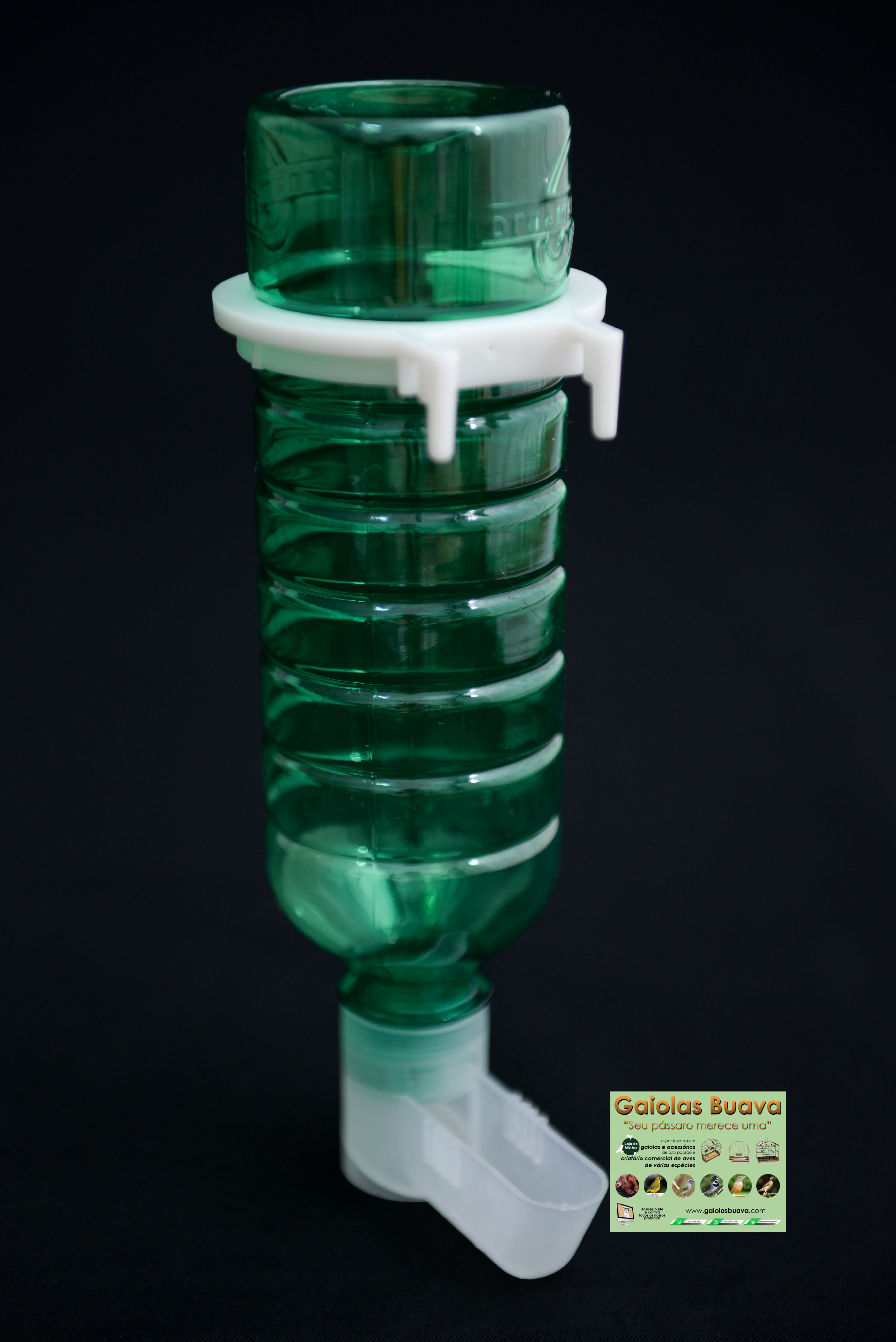 BEBEDOURO E COMEDOURO DE GARRAFA COM TAMPA ROSQUEADA - MALHA LARGA - 500ml