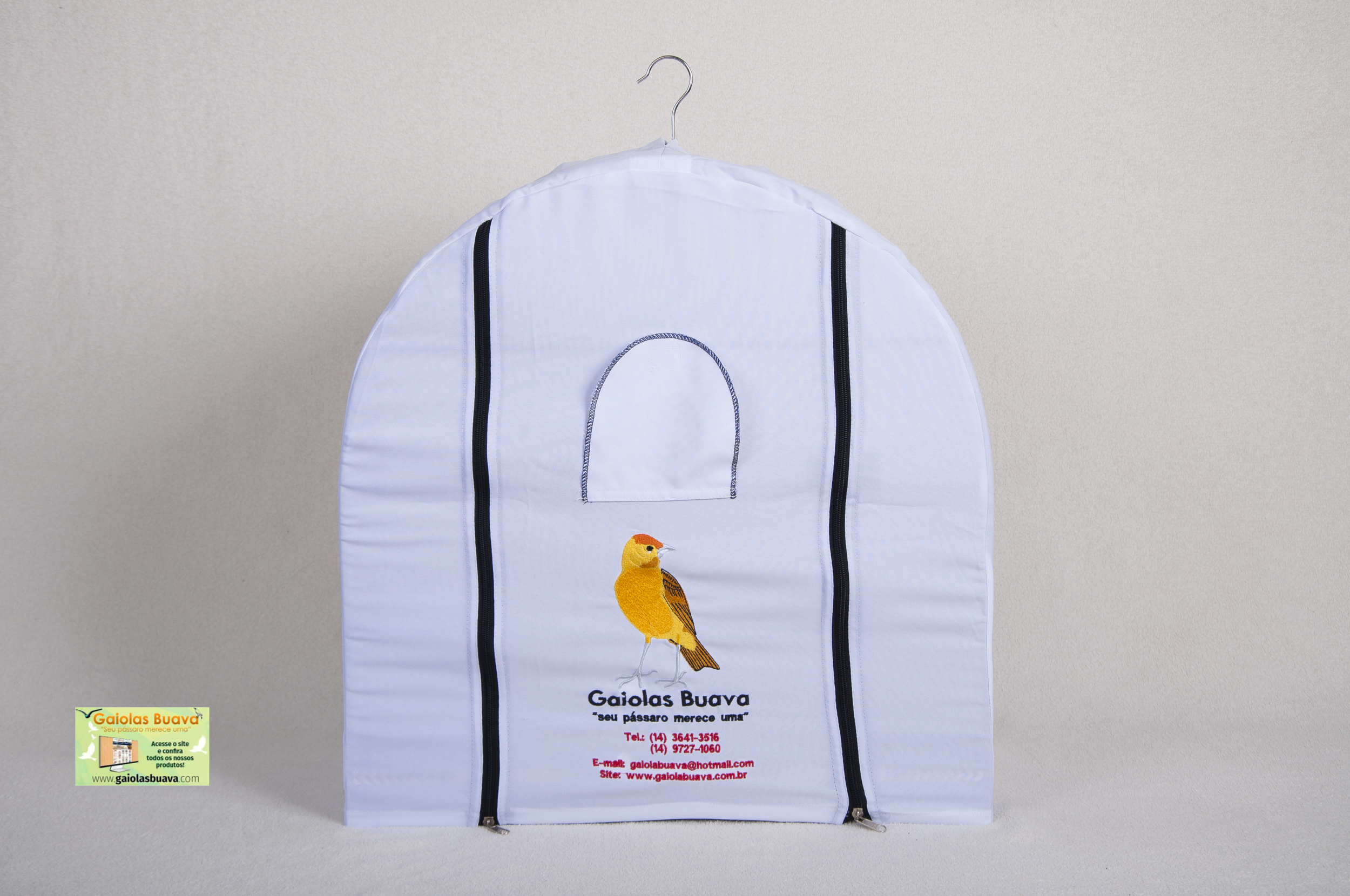 CAPA P/ GAIOLAS N� 6 CAN�RIO DA TERRA BORDADO