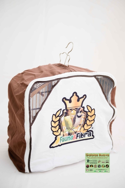 CAPA BOLSA SACOLA COLEIRO ESTAMPADA MARROM E BRANCA 