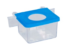 comedouro 1 furo para gaiolas de  metal -refrencia 200 jel plast