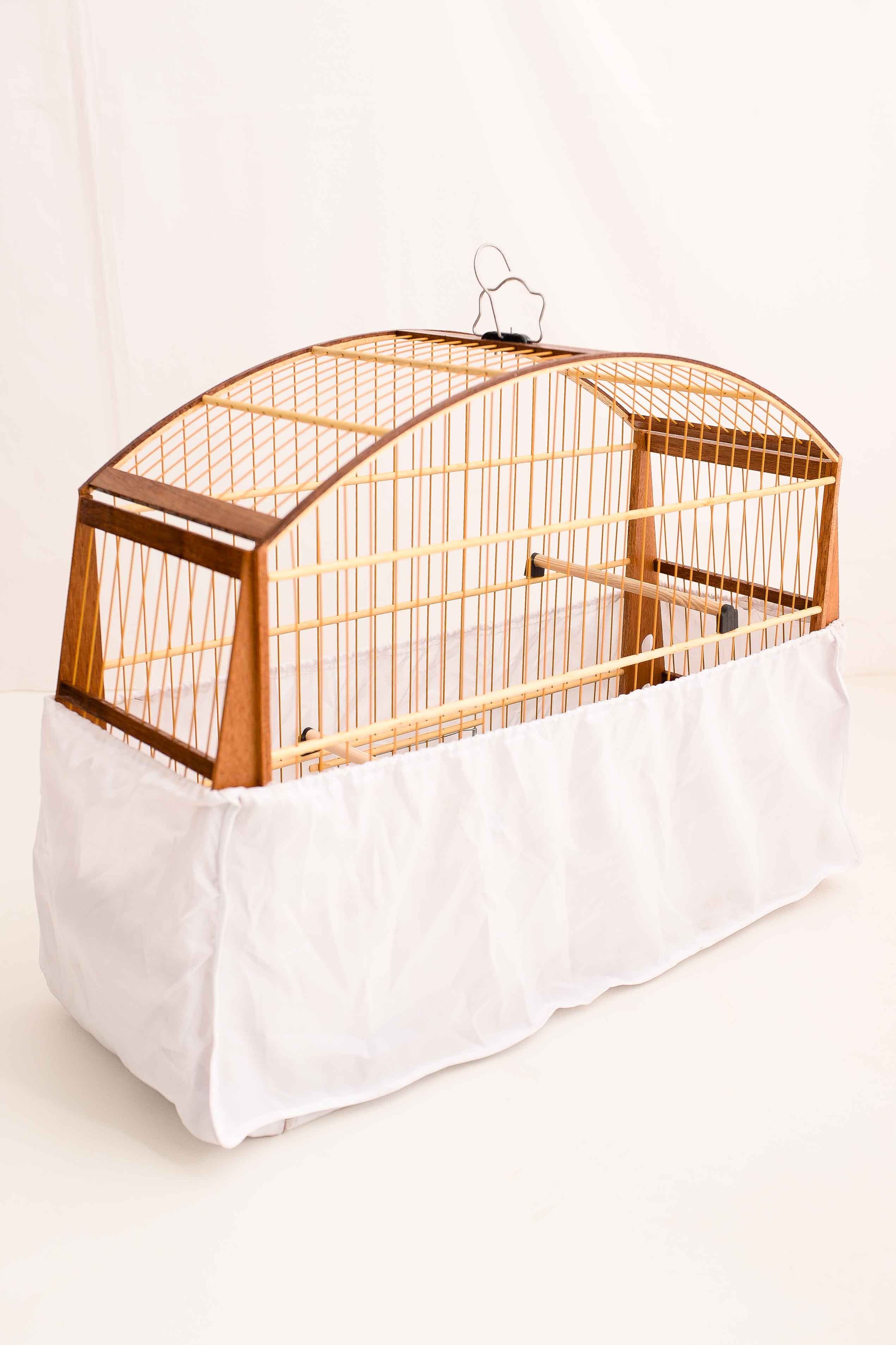 FORRO DE PANO PARA GAIOLA DE SABI� E P�SSARO PRETO COM 74 CM (N�MERO �9) - MEDIDAS: C: 74 CM L: 25 CM A: 53 CM