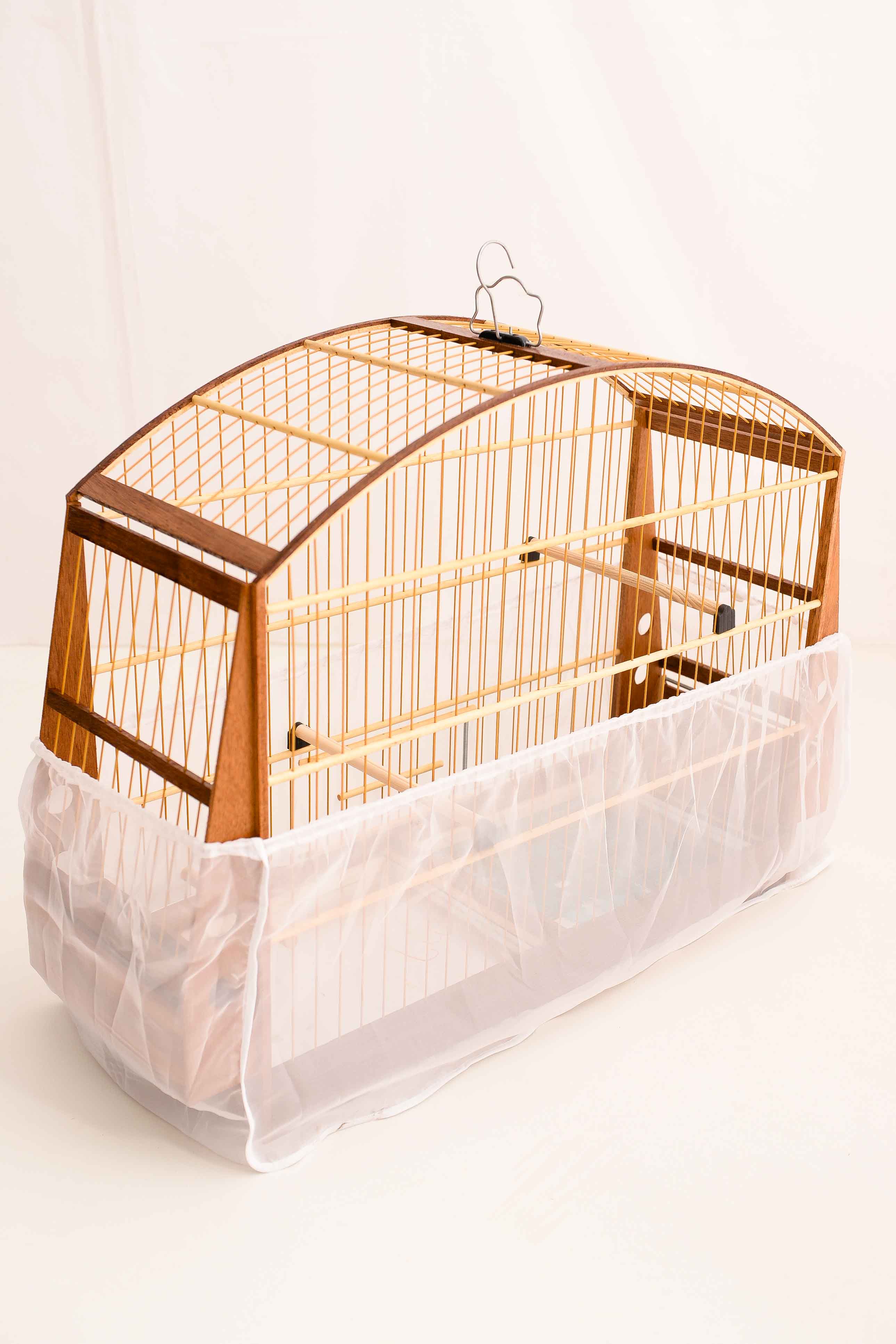 FORRO DE VOAL PARA GAIOLA DE SABI� E P�SSARO PRETO COM 74 CM (N�MERO �9) - MEDIDAS: C: 74 CM L: 25 CM A: 53 CM