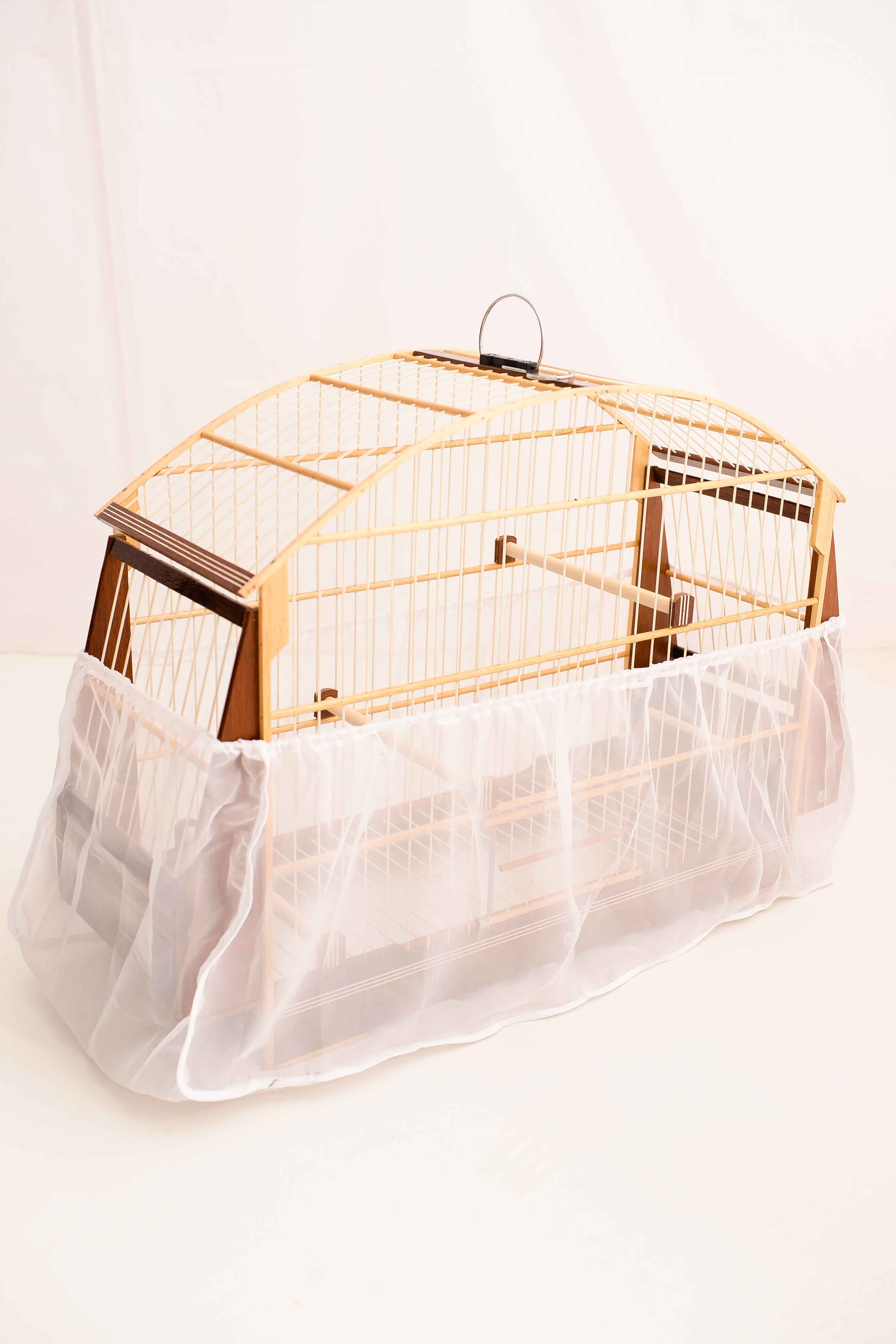  FORRO DE VOAL PARA GAIOLA DE SABI� DUAS GRADES COM 74 CM (N�MERO �9) - MEDIDAS: C: 74 CM L: 26 CM A: 52 CM