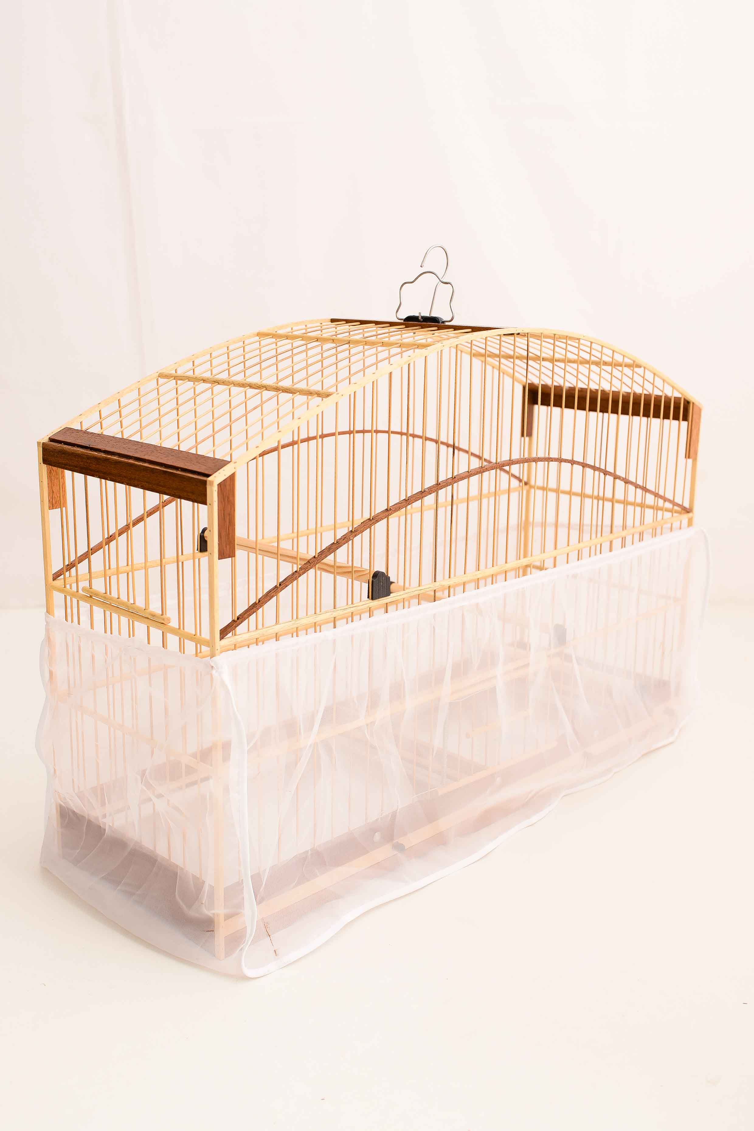 FORRO DE VOAL PARA GAIOLA DE TRINCA-FERRO COM 2(DOIS) ARCOS DE 73 CM (N�MERO �9) - MEDIDAS: C: 73 CM L: 25 CM A: 49 CM