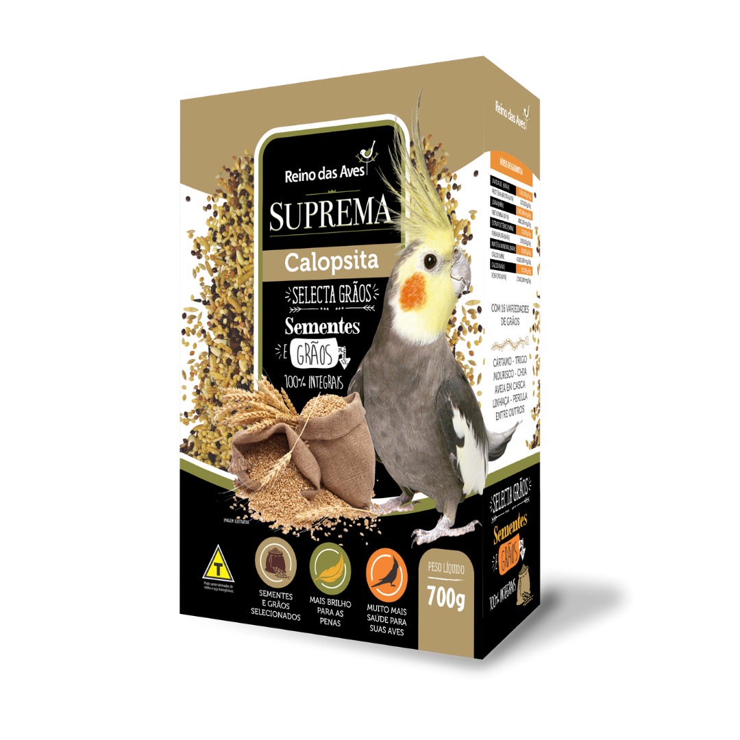 SUPREMA CALOPSITA SELECTA GR�OS DE 700 GRAMAS - REINO DAS AVES