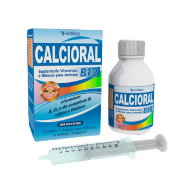 CALCIORAL - B12 - SUPLEMENTO MINERAL E VITAM�NICO PARA ALIMENTA��O ANIMAL (AROMA DE BAUNILHA)
