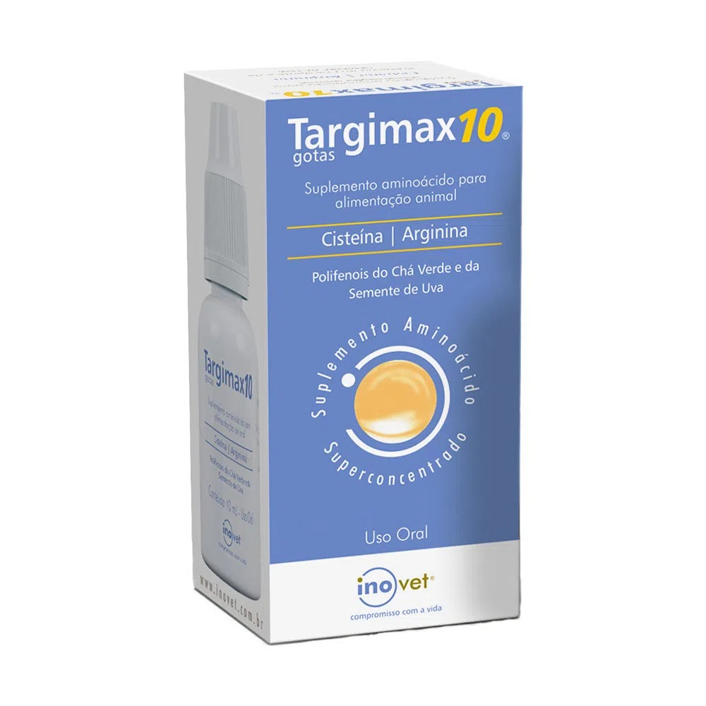 TARGIMAX 10 AMINO�CIDO PARA ANIMAIS - GOTAS 10 ML - INOVET