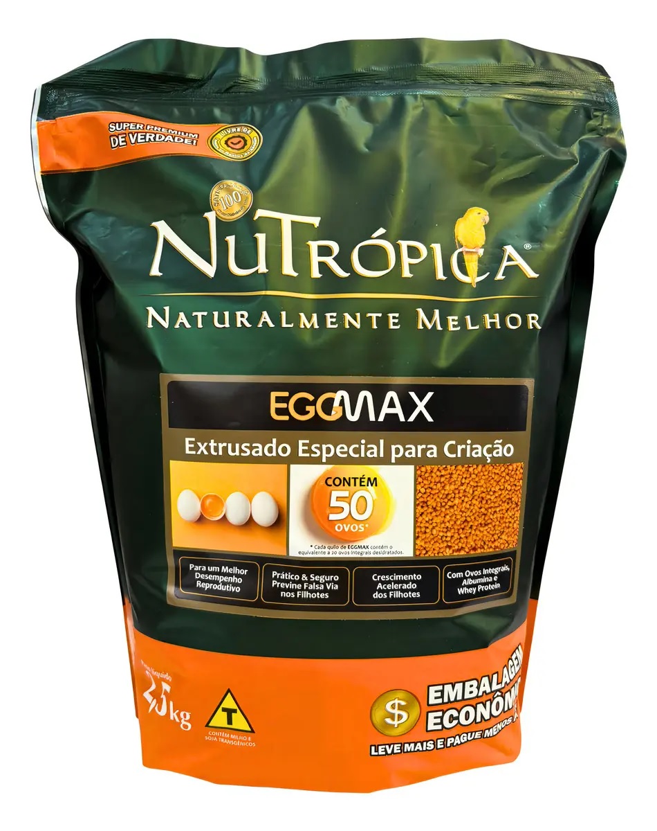  NUTR�PICA EGGMAX - 2,5 KG - EXTRUSADO ESPECIAL PARA FILHOTES